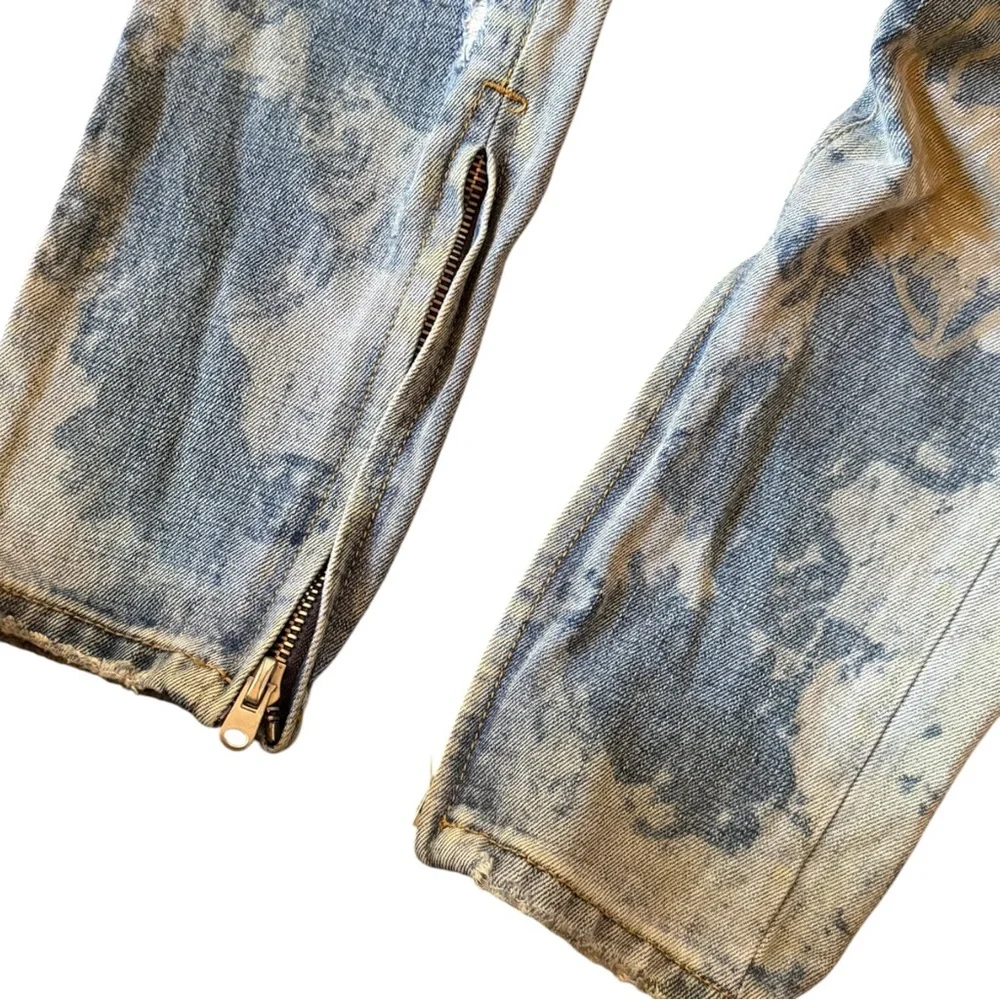 mnml streetwear skull acid died skinny jeans